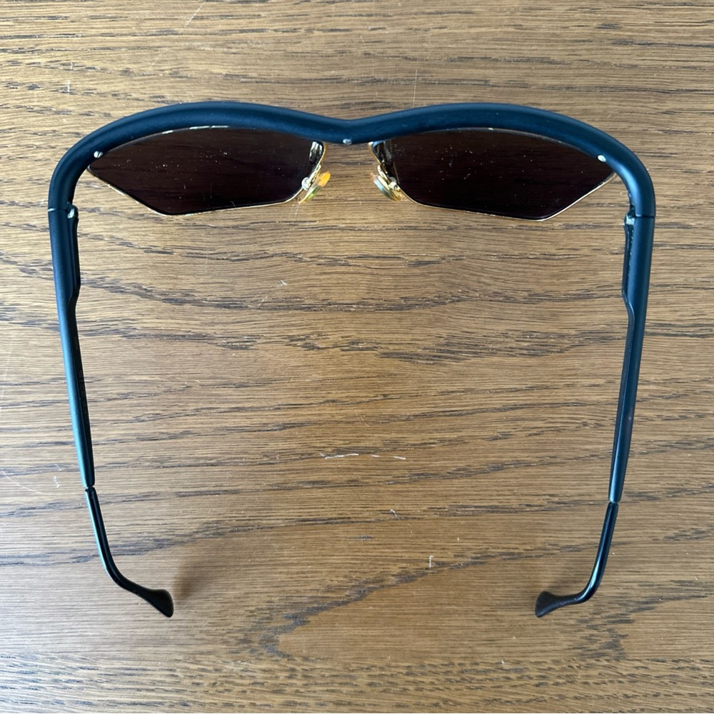 GIANFRANCO FERRE GFF 32 582 Sunglasses ALUTANIUM Blk Gold Rare VINTAGE 80s Italy - Picture 7 of 16